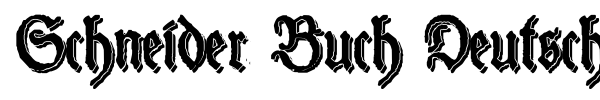 Schneider Buch Deutsch font preview